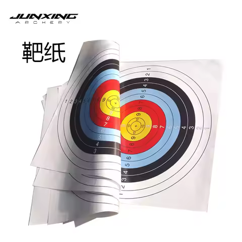 10pcs 60*60 cm/40*40 cm Archery Target Paper Bow Hunting Archery Kit Standard Full Ring Single Spot 