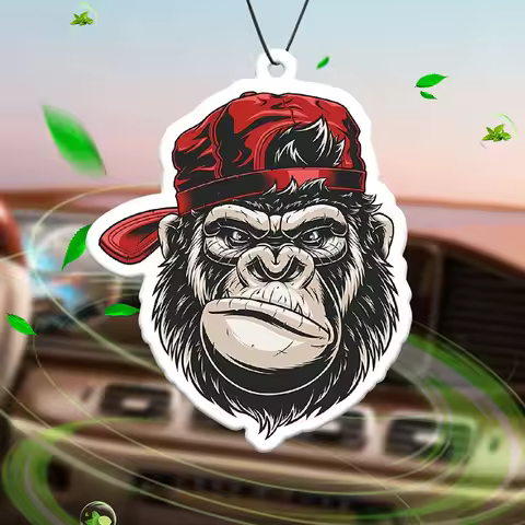 Monkey Bahamas Sea Breeze Scent (Romantic Flavor) Car Air Freshener | Rearview Mirror Pendant & Dual