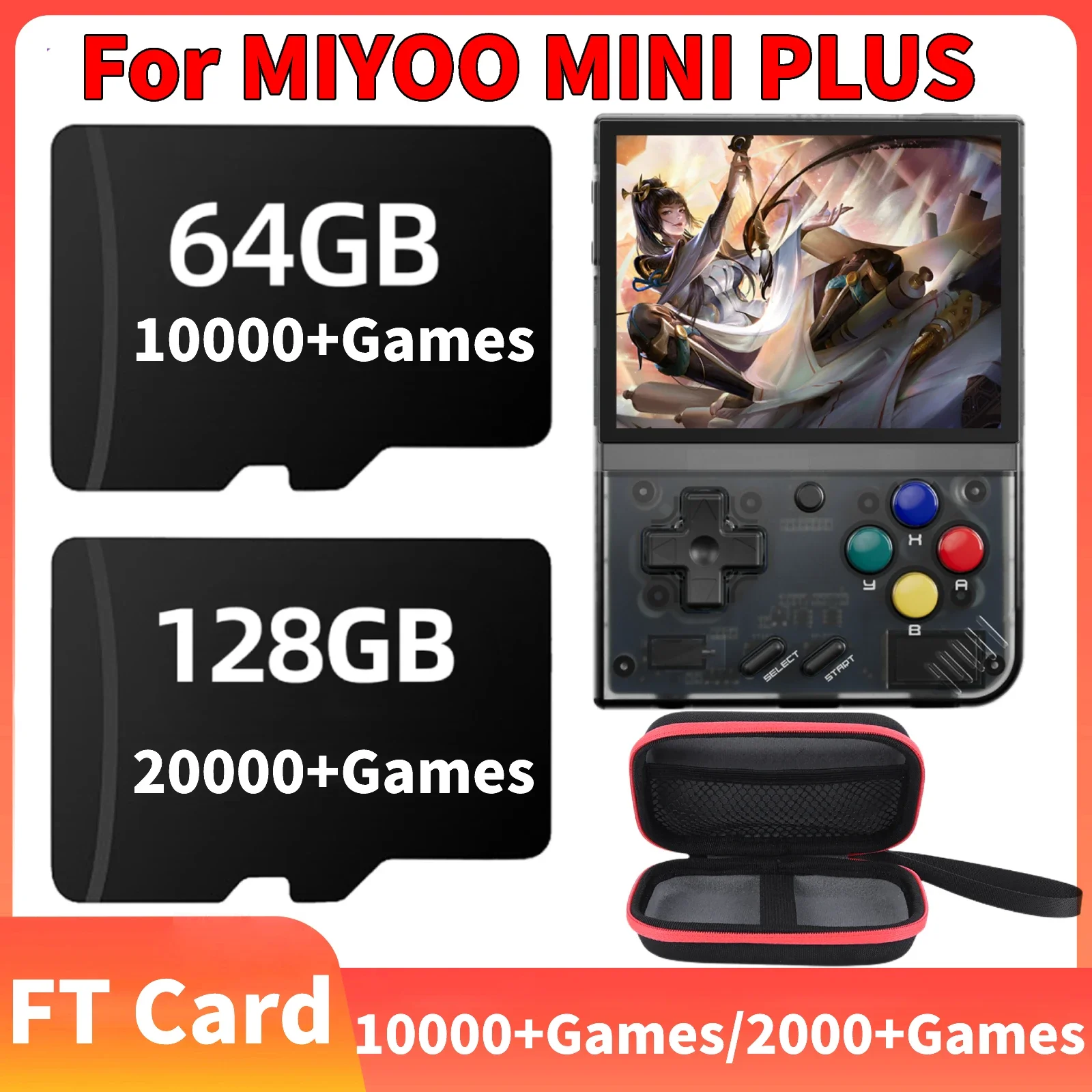 64G/128GB Memory Card TF Card SD card For MIYOO MINI PLUS V3 Handheld Game Console Player 20000+Games With bag MIYOO Accessories