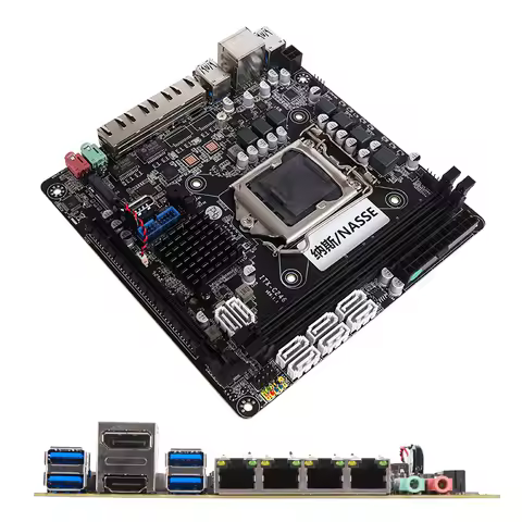 New C246 Black Synology FlyCow ITX Soft Router NAS Storage Server Low Power B250/C236 Motherboard