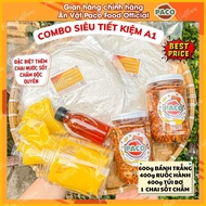 combo siêu tiết kiệm A1 KÈM 400g BƠ PHÔ MAI PACO 2 SẤP BÁNH TRÁNG 600g 2 HỦ RUỐC HÀNH PHI TẶNG KÈM