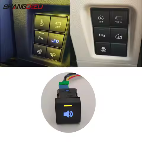 Car Led Light Front Windscreen Heating Push Button Speaker Horn Volume Switch For Toyota Camry 2018 