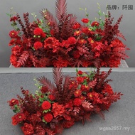 KT Board Wedding Flower Aisle Red Series Flower Flower New Style Hotel Flower Strip Background Flowe