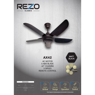 REZO 42" / 56" Heavy Duty AC Motor AX42 / AX56 Ceiling Fan With Remote Control (3 Years Motor Warran