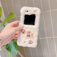 Shockproof Cute Casing for Samsung Galaxy Z Flip5 Bear Samsung Z Flip5 Flip Z 5 Protection Phone Cas