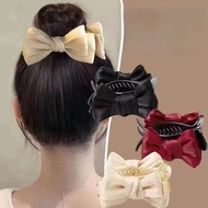 Mesh Bow Hair Clip Women's Fashion Top Multi-function Grip Clip Ball Head Simple Hair Accessory