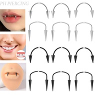 1 PC Stainless Steel Dental Nails Vampire Teeth Smile Lip Piercing lip piercing ﻿