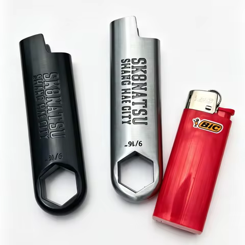 Metal lighter case for Bic J5 keychain EDC lighter holder compatible with Bic J5 Durable Bic J5 ligh