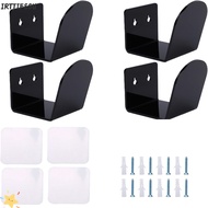 IRTJIFSSU 4PCS Baseball Glove Wall Mount, Acrylic Black Softball Glove Holder, Durable Screw Mountin