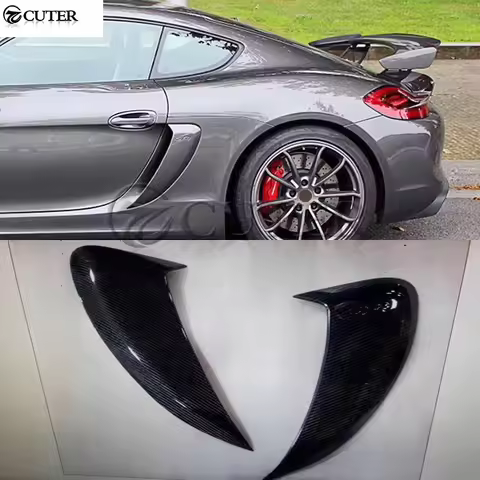 981 Carbon Fiber Side Vents Car Modification Side Air-in-take for Porsche 981 Cayman Gt4 Style