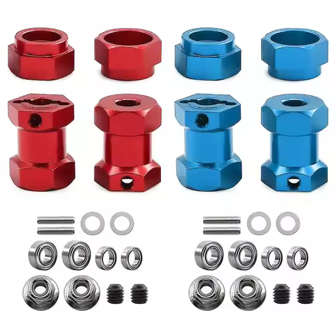 12mm Metal Wheel Hex Hub Adapter for Tamiya DT02 DT03 WR-02 Frog Grasshopper, Upgrade 58354 58346 wi