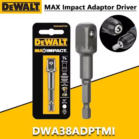 DEWALT DWA38ADPTMI MAX IMPACT™ 1/4" TO SQUARE 1/2" or 3/8" Square Adapter Driver Power Tool Accessor