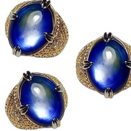 Cincin Batu Akik Ruby Kerang Biru Asli dan Natural