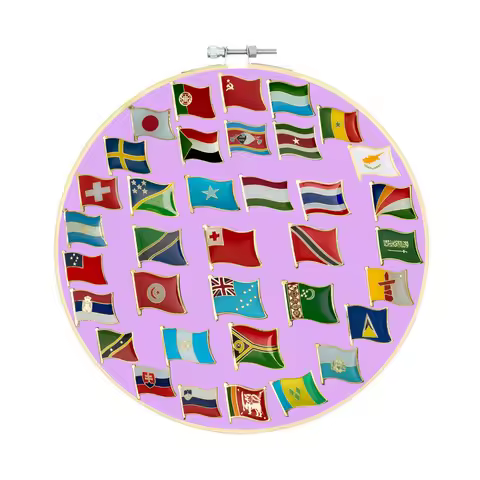 Portugal Japan Sweden Switzerland El Salvador Cyprus Slovakia Slovenia Thailand Flag Badge flag lape