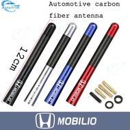 Universal 12cm Carbon Fiber Auto Roof Short Antenna Roof Antenna Radio FM Antena Black Kit for Honda