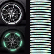 DUJIA 10/20pcs Car Wheel Hub Reflective Sticker Tire Rim Reflective Strips Luminous Sticker For Night Driving Car-Styling Accessories SG