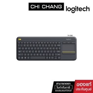 Logitech (คีย์บอร์ดไร้สาย) Living Room Keyboard K400 Plus - Black