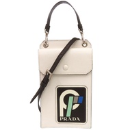 Prada 智慧型手機單肩包，智慧型手機包，2ZH068 2B21 F0A13，Saffiano 皮革貼片，黑色，單肩包 1443 [二手] PRADA