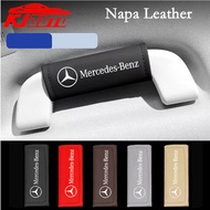 Leather Mercedes Benz Car Roof Armrest Inner Door Pull Handle Protection Case Cover For  Benz A B C E S Class AMG E200 W210 W203 W124 W204 W211 W123 W205 W212 W203 C200 E350 A180