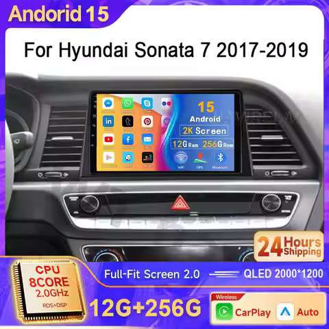 Android 15 Carplay For Hyundai Sonata 7 LF 2017 2018 2019 No 2din GPS Navigation DSP Car Radio Video