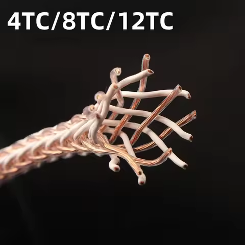 7N 4TC 8TC 12TC OCC Hifi Audio Speaker Cable Hi-end Single Crystal Copper DIY Car Amplifier CD Playe