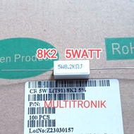 RESISTORS 8K2 5WATT 5% TAIWAN RESISTORS 5WATT 8K2 5%