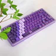 Lilac Keycaps Gradient Purple PBT+PC Light through Cherry profile Keycaps set for MX Switches Alice 