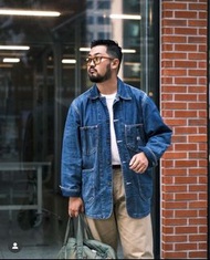 全新現貨！Lee 101 Loco Jacket Mid Bolton 丹寧混紡大麻葉四口袋工作外套 工裝外套-M號