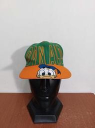 日本 Disney 迪士尼 刺繡 Donald 唐老鴨 logo 羊毛 古著 棒球帽