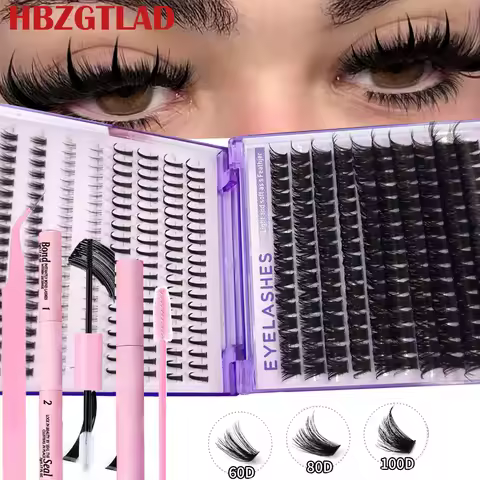 60D-100D Lash Bundle Kit, Lash Nails, Lash Bundle Bottom Volume, Personal Eyelash DIY Lash Adhesive