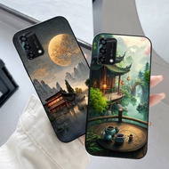 Back cover for oppo a74 / oppo a94 / oppo a95 / oppo a96 4g with Japanese landscape print