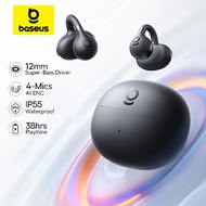 Baseus BC1 Ear Clip Earbuds Open Ear Wireless Earphones Bluetooth 6.0 Clip On Sports Headphones 4-Mi
