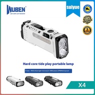 Wuben X4 Strong flashlight with infinite dimming, long endurance outdoor lighting, RGB color light, 