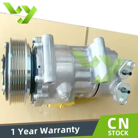 AC Compressor For Peugeot 206 307 Citroen C2 C3 9655191580 9684480480 9800822280 6Pk 12V