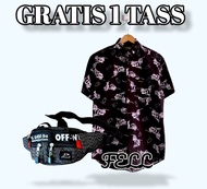 GRATIS 1 TAS  kemeja batik pria modern 2025 kemeja pria motif keren kemeja pria kemeja hawai baju pa