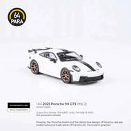 PARA64 1/64 2025 PORSCHE 911 GT3 (992.2) GRAND PRIX WHITE Diecast Car Model