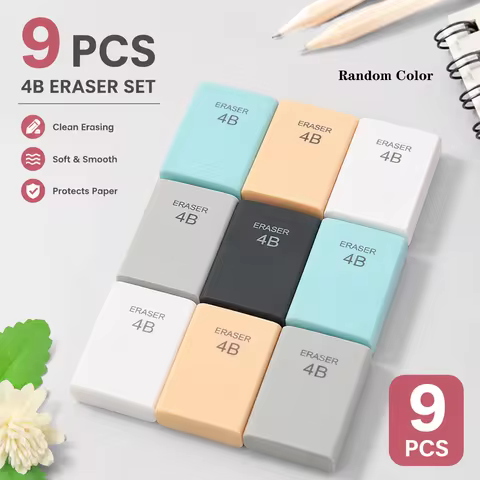 4/5/9pcs 4B Sketch Erasers, Pencil Eraser Set for Drawing, Writing, Art Supplies, School, Office & B