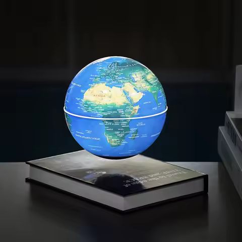 140mm Hot Selling Magnetic Levitation Earth Globe Book Shape Floating Geography Education World Map 