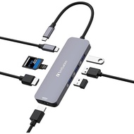 Verbatim USB Type-C Hub with PD Fast Charging 8 in 1 up to 85W Power Delivery USB-C port 4K output s
