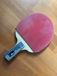 紅雙喜3 星乒乓球拍PF4 強粘反膠三星5層原芯純木球拍橫拍直拍