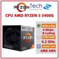 AMD Ryzen 5 3400G 4 Core 8 Thread 3.7GHz Turbo 4.2GHz Vega 11 6MB 65W Socket AM4 With Wraith Spire H
