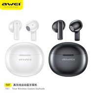 Awei T87 TWS Gaming Earbuds with Charging Case Low Latency Mini Bluetooth Earbuds Bluetooth Earphone Wireless Earbuds