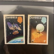 Dominica發行天文太空相關郵票 Nimbus Satellite + Radiosonde Balloon and Equipment  #24開學季