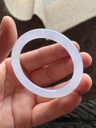 冰種翡翠玉鐲 天然翡翠 緬甸A玉 玉鐲 • 冰種粉紫翡翠圓鐲