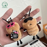 [Chicnest] 1/3Pcs Cute Coroach Doll Keychain Creative Stuffed Animal Keyring School Bag Pendant Bapa