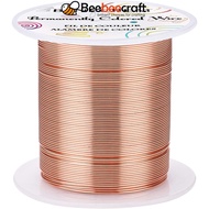 BeeBeecraft 22 Gauge 55 Yards Jewelry Beading Wire Tarnish Resistant Copper Wire for Beading Wrapping and Other Jewelry Craft Making