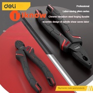 (Ready Stock) Deli DL0004 6 Inch Multifunctional Diagonal Pliers Chrome Vanadium Steel Wire Cutting 