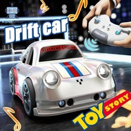 Mini Remote Control Drift Car 2.4GHz 4WD Stunt Drift Car 360 Rotate with Lights Music Follow RC Car