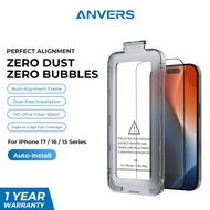Anvers iPhone Screen Protector for 17 Pro Max/16 Pro/16e/15/14/13 Plus Full Coverage Tempered Glass 