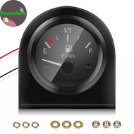 Peacellow 2" 52mm Fuel Level Gauge Car Meter White LED Light  Rim Automotive Gauges 12V SG